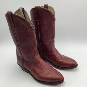 Classic Red Leather Ankle Boots